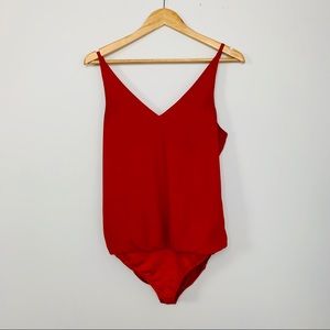 CLOSET CLOSING Express Red Cami Bodysuit